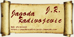 Jagoda Radivojević vizit kartica